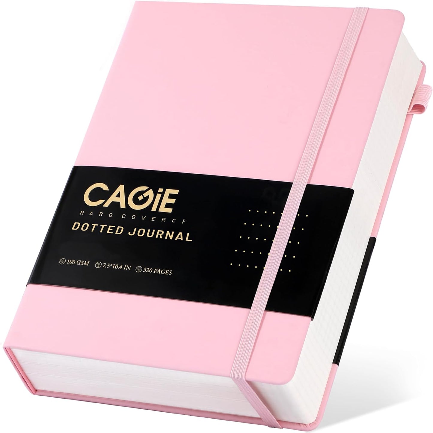 CAGIE Lined Journal Notebook for Women Men 320 Pages 100 Gsm Paper Thick Journaling Notebooks A5 Leather Journals for Writing Hardcover Journal Supplies for Work Note Taking Diary, 5.7x8.3 In, Green