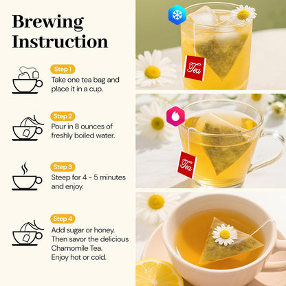 Peppermint Tea, 50 Tea Bags - Pure Peppermint Leaves, Caffeine Free Mint Herbal Tea Bags - Supports Healthy Digestion, Wellness & Refreshment (50 Counts, Pack of 1)