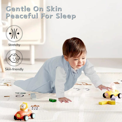 Baby Sleep Sack 0-6 Months,100% Cotton TOG 0.5 Wearable Blanket for Newborn and Infant, 3 Pack 2-Way Zipper Lightweight Sleeping Bags for Toddler