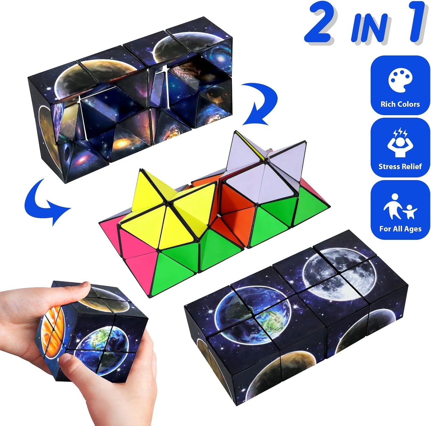 Luaxkpi Toys for Boys Age 8-12 Gifts for 9 10 11 12 Year Old Boy Girls, Infinity Cube Fidget Toy for Kids Ages 8-10 Star Cubes for Boys Girl Toys 10-12 Years Old Birthday Presents Gift Ideas