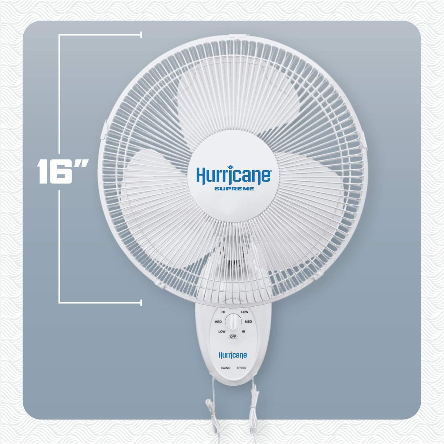 Hurricane Classic 6 Inch Clip Fan, 2 Speed Portable Desk Table Fan with Tilt, White