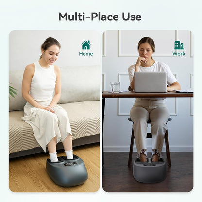 Snailax Shiatsu Foot Massager with Heat, FSA Eligible, Kneading, Compression, Vibration, Feet Massage Machine for Plantar Fasciitis, Neuropathy, Foot Warmer, Gifts for Women Men,Size 13