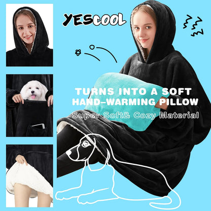 yescool Wearable Blanket Hoodie as Christmas Birthday Gifts for Women Mom - Colors A