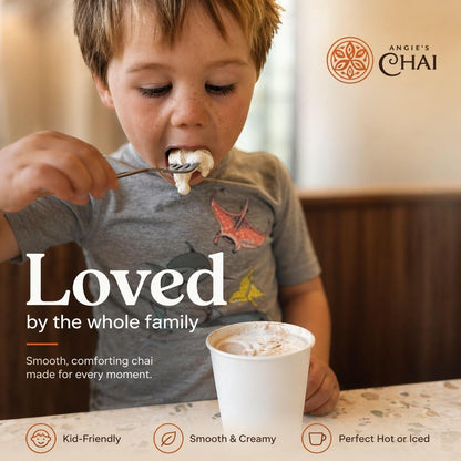 Angie's Chai Sweet & Spicy Organic Instant Chai Tea Powder - Made in USA, Delicious Spiced Mix, 30 Servings, 80 Calories, Handcrafted, Free of Artificial Ingredients, Natural Indian Spice, 12 oz