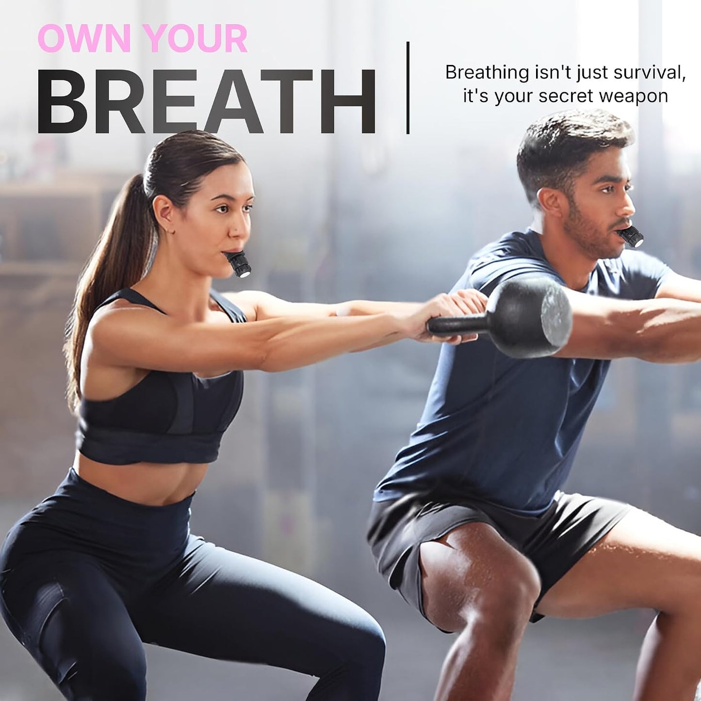 TN TINEXER Portable Compact Lung Exercise Device with High Quality Silicone Breathing Exercise Device Portable Muscle Trainer Easy to Clean