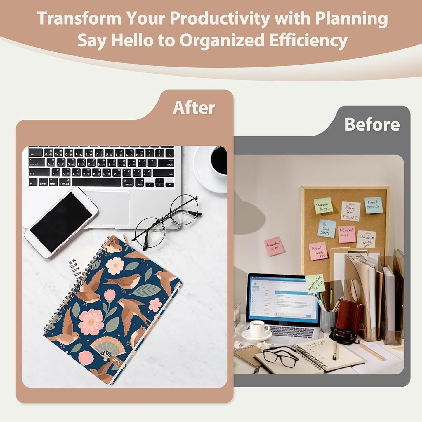 Planner 2026-2027, Weekly and Monthly Calendar Planner, JUL 2026 - JUN 2027 | Academic Year, Daily Agenda Book, A5(6.3'' x 8.5''), Sprial Bound, Inner Pocket, Office School Use