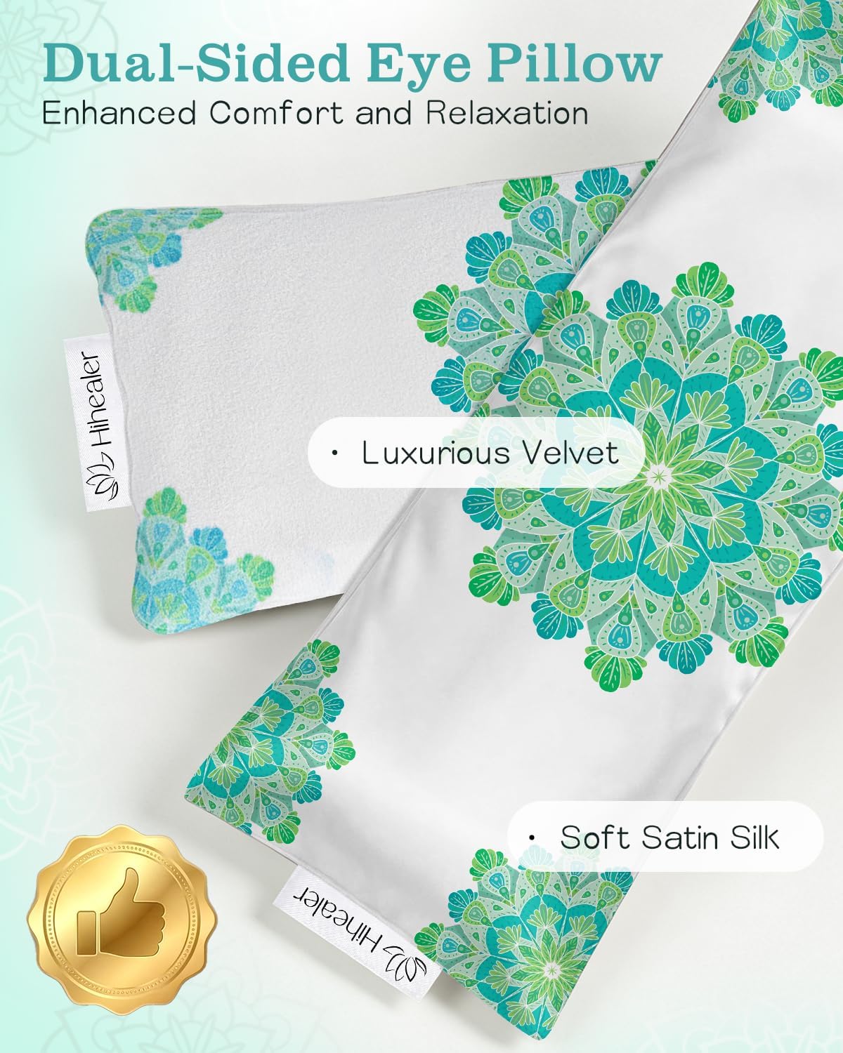 Hihealer Lavender Eye Pillow for Relaxation, Yoga, Sleep, Weighted Eye Mask