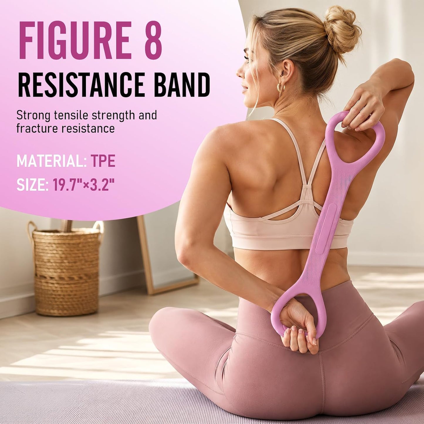 JKSHMYT Pilates Ring Kit for Women, Pilates Equipment – 14.5" Home Magic Circle Workout with Pilates Ball,Resistance Bands,Better me Pilates Essentials Starter Set for Beginners Toning Shape Full Body
