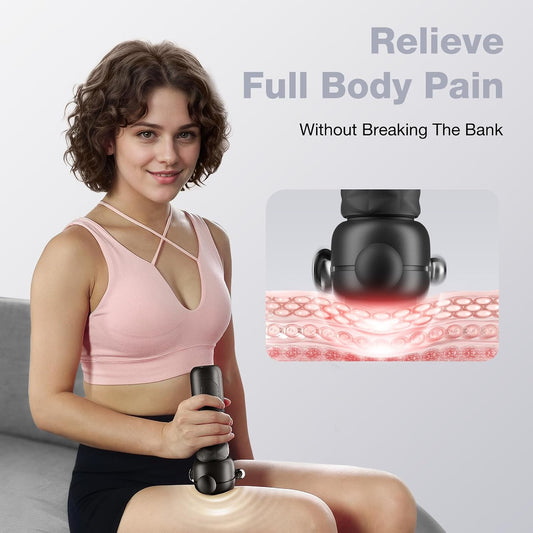 HYAKO R1 SE Therapy Massage Gun - Deep Tissue Vibration Massager (Black)
