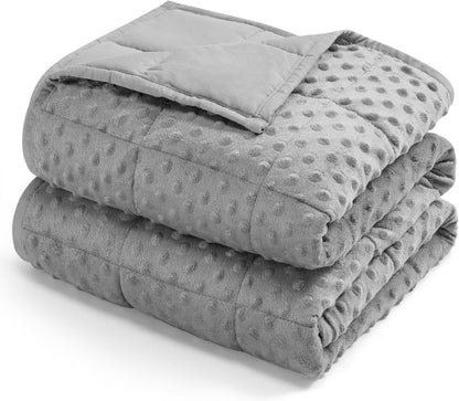 Kivik 2 lbs Weighted Lap Pad, Ultra Soft Minky Dotted Heavy Blankets Throw for Better Study Relaxing & Sleeping, Machine Washable, 20 x 30 Inches, Purple