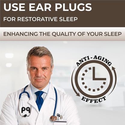 PQ Silicone Gel Ear Plugs for Sleeping and Swimming - 50 Noise Cancelling Earplugs, Ear Protection with Sound Blocking Level 32Db, Soft Wax Pillows (50 Pillows), Color: White