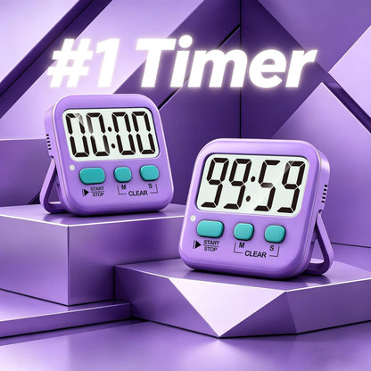 Antonki 2 Pack Digital Timer for Kids Classroom Kitchen Timers for Cooking