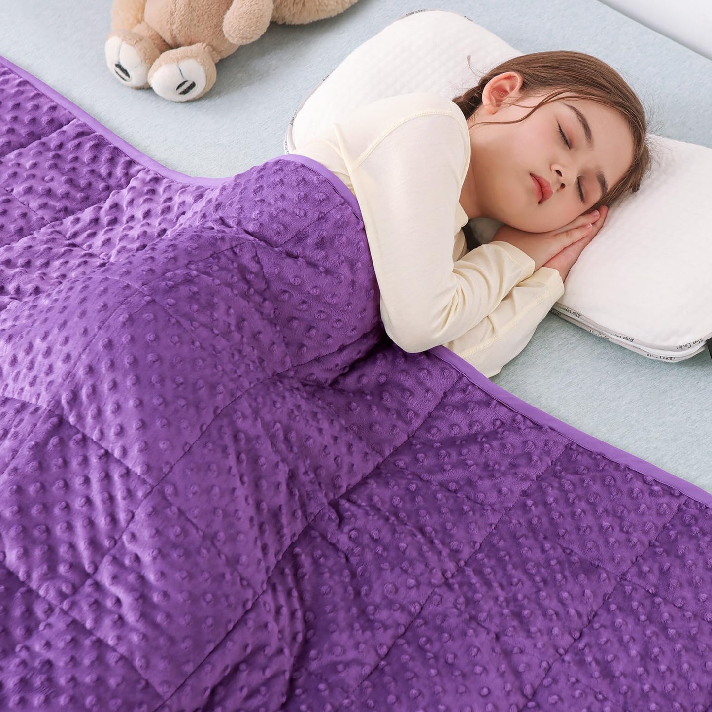 Sivio Weighted Lap Blanket, Weighted Blankets,Soft and Cozy Cooling Heavy Blanket, Calm and Nap, School and Home,2lbs 20 x 30inches, Grey