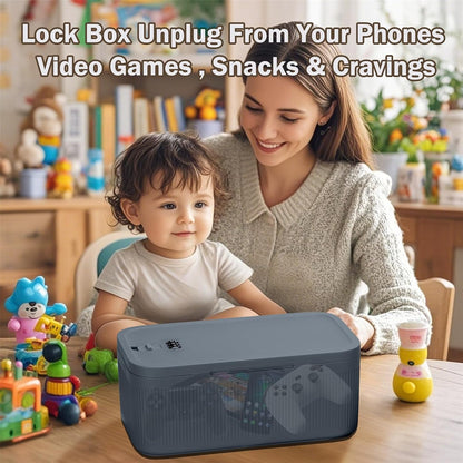 Medication Lock Box,Small Lockable Storage Box with Combination Code for Phone,Medicine Safe,Food, Home,Refrigerator,Office,Personal Items,Travel,Gift