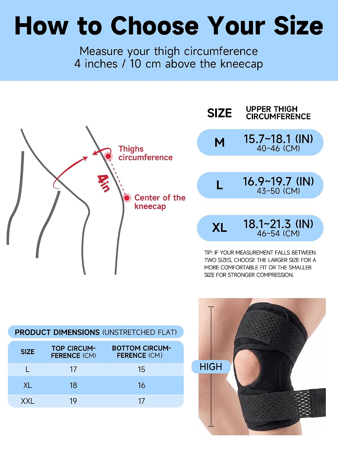 Braventure Knee Brace for Women and Men, Knee Support with Side Stabilizers | Adjustable wraparound Straps & Anti-Slip for Knee Pain Injuries Recovery, Meniscus Tear,ACL,MCL,Arthritis, Patella Stability