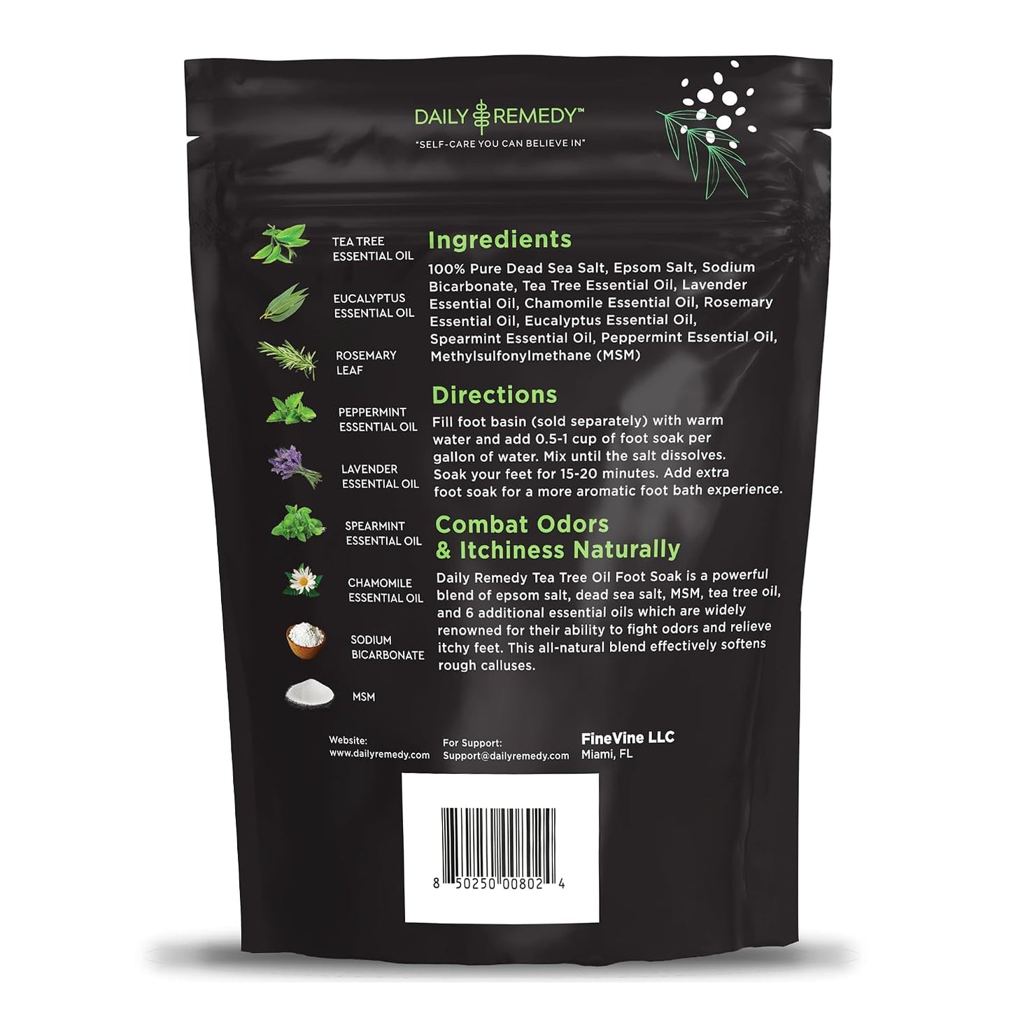 Muscle Relief Foot Soak with Epsom Salt, Made in USA, Soothe Tired Feet, Softens Calluses and Helps Athletes Foot 1lbs