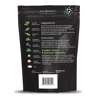 Muscle Relief Foot Soak with Epsom Salt, Made in USA, Soothe Tired Feet, Softens Calluses and Helps Athletes Foot 1lbs