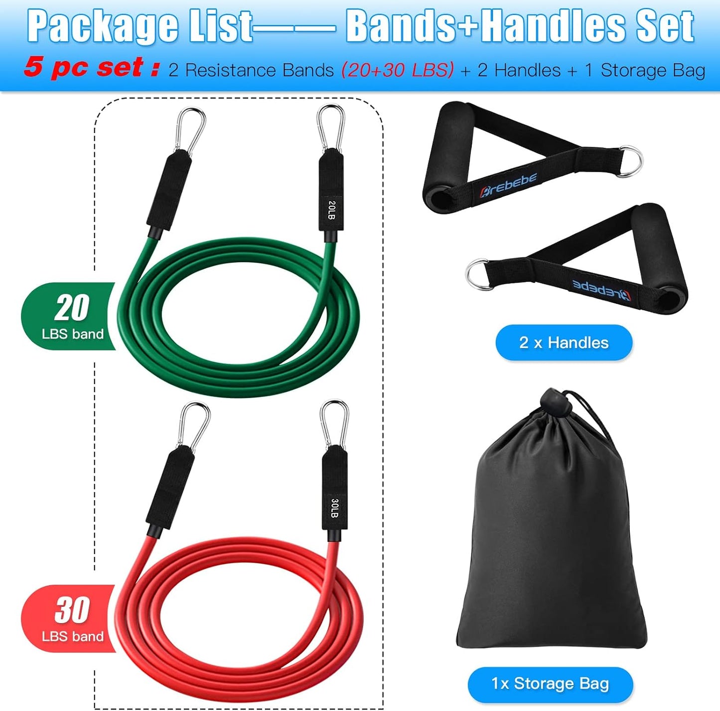 Brebebe Door Anchor Strap for Resistance Bands Exercises, Multi Point Anchor Gym Attachment for Home Fitness, Portable Door Band Resistance Workout Equipment, Easy to Install, Punch-Free, Nail-Free