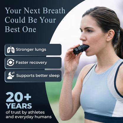 Expand-A-Lung | Breathing Exerciser Device for Lungs | Airflow Trainer Fitness | Cardio Expansion & Capacity | Sports Endurance | Dual-Way Inhale-Exhale Workout