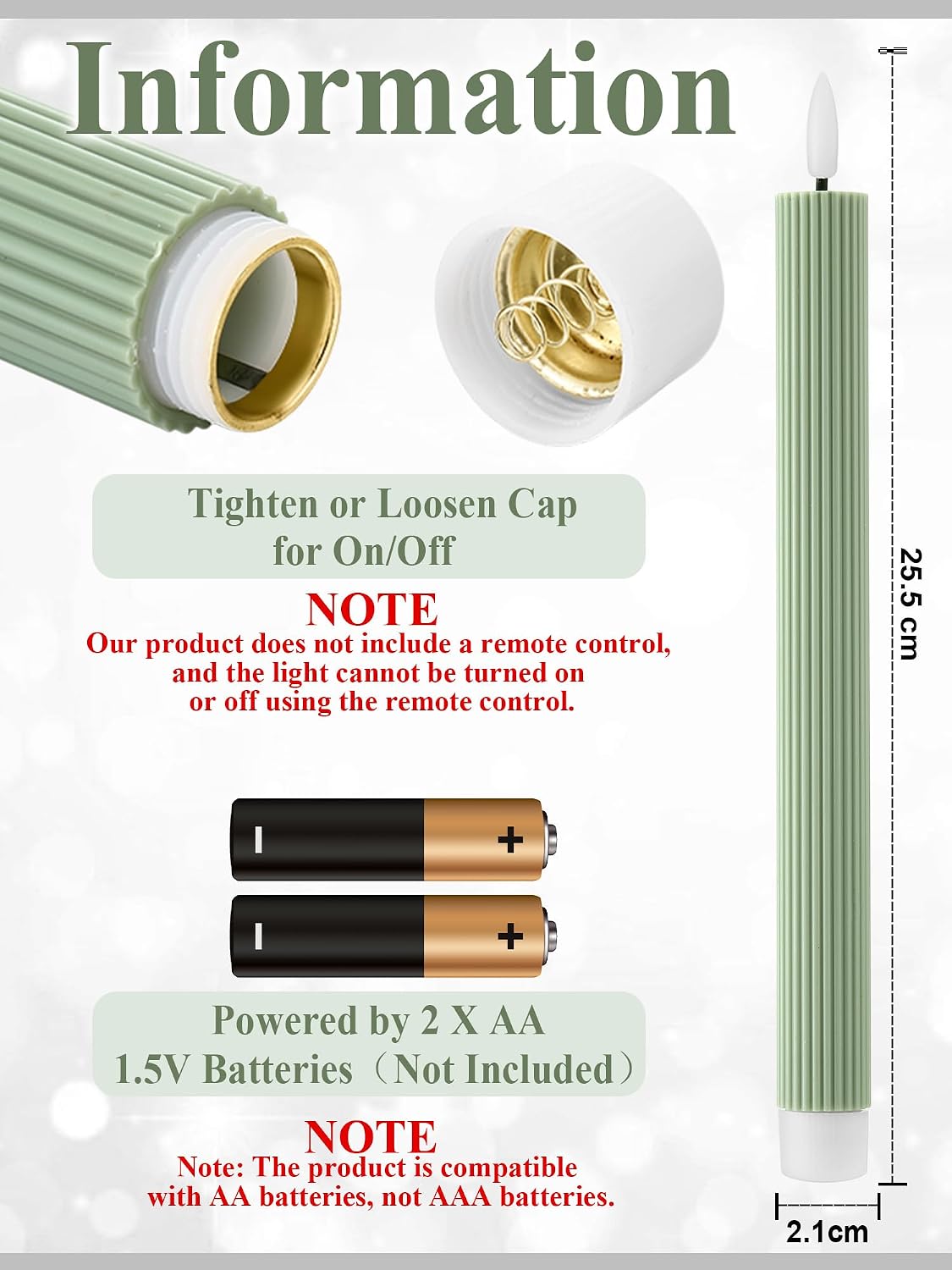 Treela 24 Pcs Flameless Taper Candles Battery Operated Bulk Fake Candles Light LED Candle Sticks Flickering Tapered for Easter Wedding Anniversary Decoration(Basic,11 Inch,Ivory)