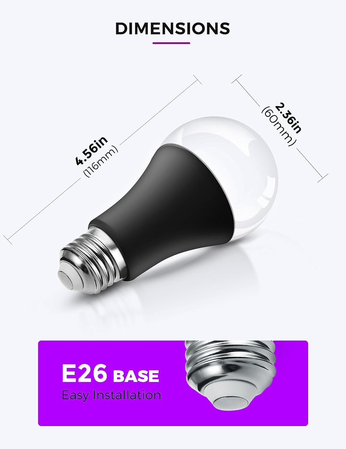 L LOHAS LED Sleep aid Amber Light Bulbs, Blue Light Blocking, A19 9W(60 Watt Equivalent) Dim Light Bulbs, 1800K Warm Light Bulb, E26 Base, 2 Pack