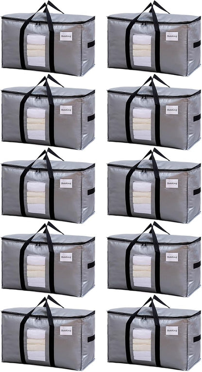 TAILI Blue Extra Large Moving Bags,Storage Bags with Visible Window