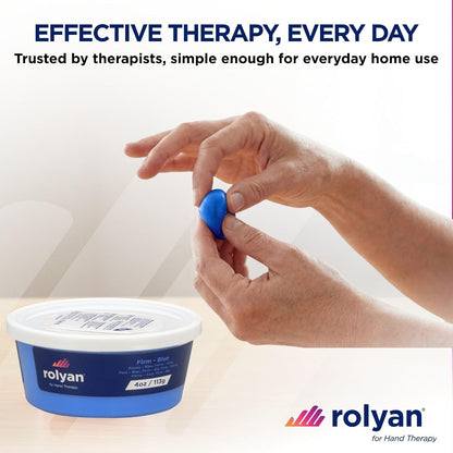 Sammons Preston Therapy Putty, Therapeutic Hand Exerciser, Theraputty for Finger and Hand Rehabilitation, Exercise Putty to Improve Hand Grip Strength, Occupational Therapy, 4 Ounce, Firm, Blue