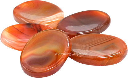 Amazing Gemstone Labradorite Thumb Worry Stone, Anxiety Stone, Healing Crystals - Piedra Crystal Fidget for Gift, Meditation, Calming, Relaxation, Stress Relief - Colors A