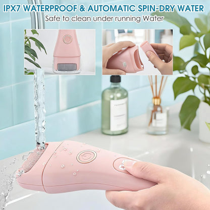 Electric Foot File Callus Remover for Feet - 6pcs Larger Grinding Head&3Speed, Pedicure Kit Foot Scrubber Deadskin Callus Remover, Foot Care Kit Pedicure Tools for Dead Skin Callus Hardskin Dry Cracks