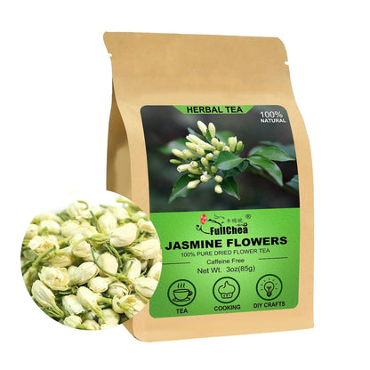 FullChea - Jasmine Flowers, 3oz/85g, Whole Dried Flower Buds