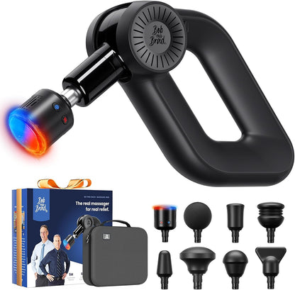 BOB AND BRAD D6 Pro Plus Massage Gun with Heat, Deep Tissue Percussion with 16mm Amplitude, Professional Muscle Massager Gun for Athletes, Quiet Electric Handheld Massager