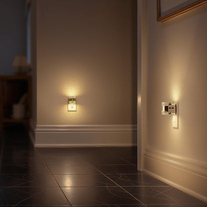 Briignite Night Light, Night Lights Plug into Wall, Soft White LED Nightlight for Kids, Adjustable Brightness 0-100LM, Dusk to Dawn Sensor, Soft Light for Bedroom, Hallway, Nursery, 2 Pack