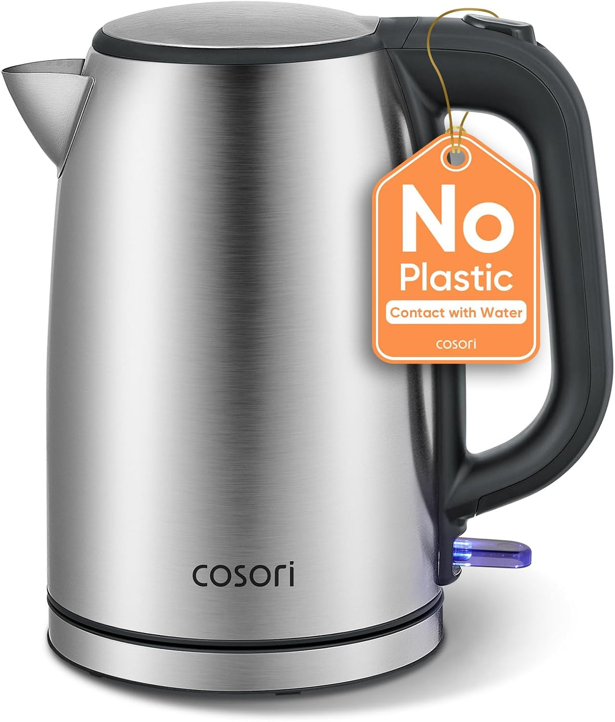 Cosori Stainless Steel Electric Kettle, No Plastic Contact with Water, 1.7L