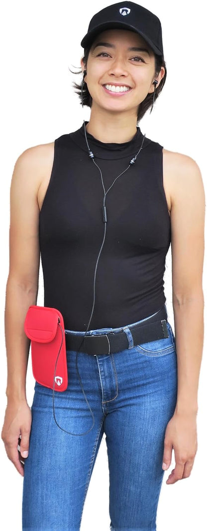 RadiArmor EMF Blocking Cell Phone Sleeve - EMF Blocking Pouch that Fits Most Standard Smartphones - Updated Version (Black, Large)