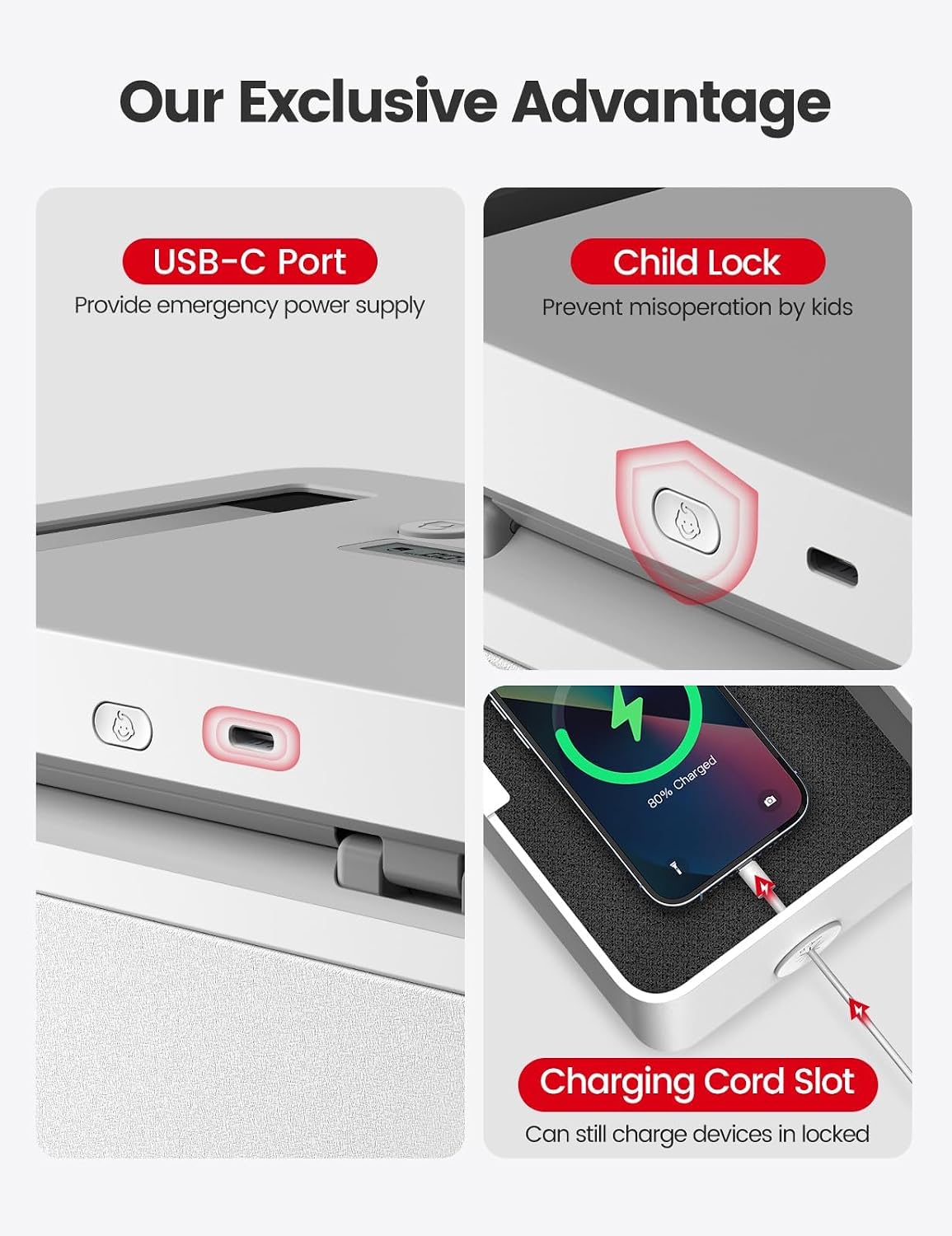 Vaydeer Metal Time Lock Box, Phone Lock Box with Timer for Focus & Wellness