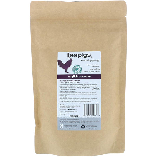 teapigs, English Breakfast Black Tea, Made with Whole Leaves, Loose Leaf Tea, Pack of 250, Bold, Malty & Full-Bodied