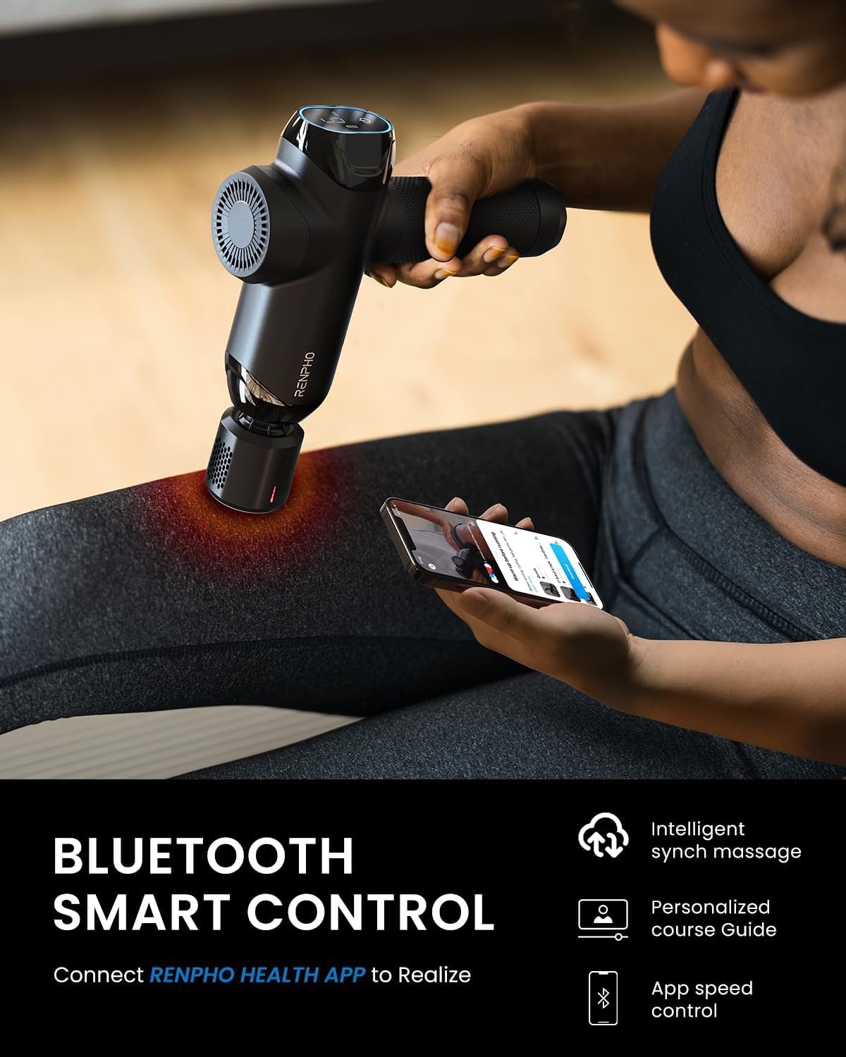 RENPHO Active Thermacool 2 Massage Gun with Heat and Cold, [2026 Upgraded] Handheld Percussion Deep Tissue Neck Back Muscle Massager, FSA Approved Gifts for Men Him Athletes Women Her HSA