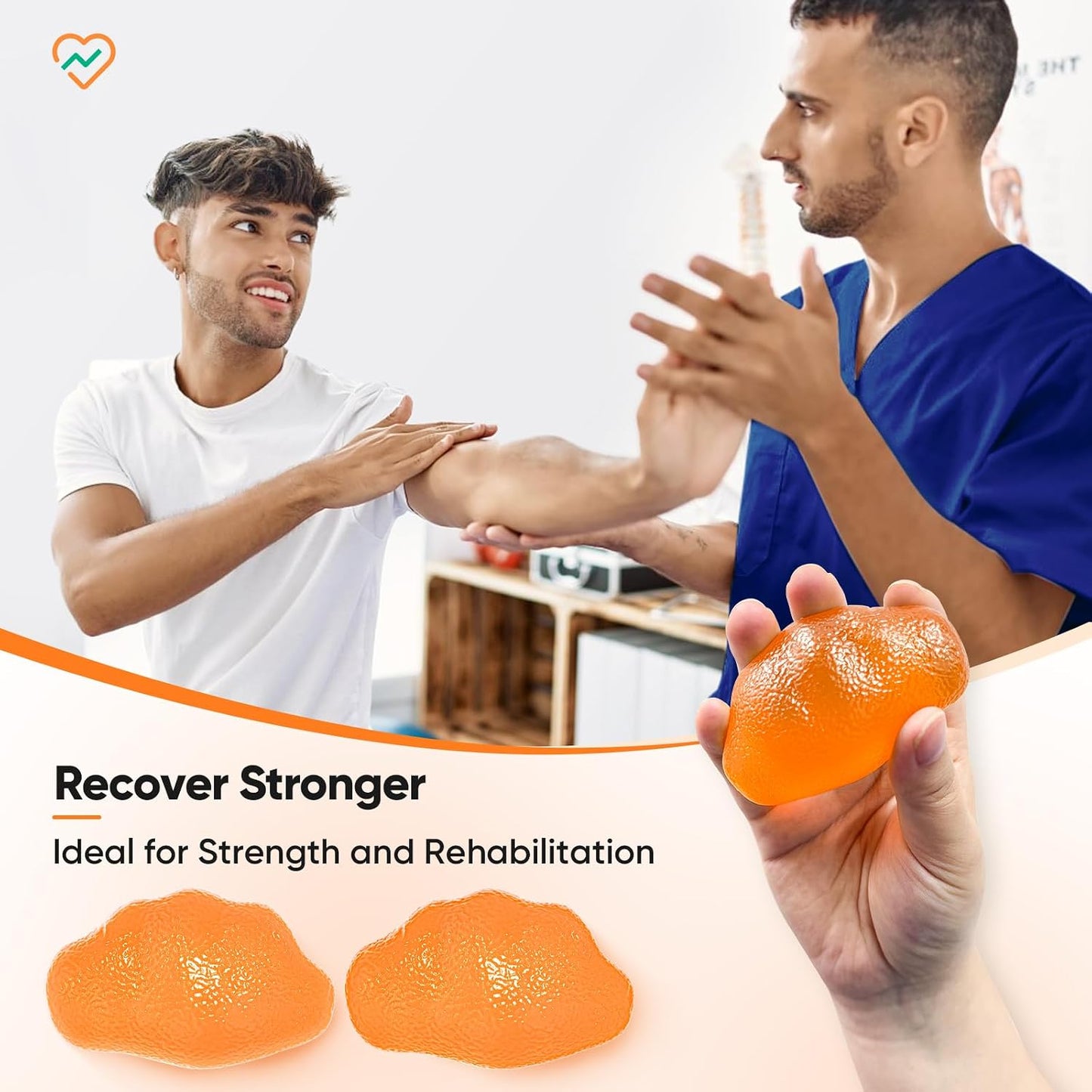 FitBeast Stress Balls for Adults, Hand Exercise Balls 6 Pack, Stress Relief & Grip Strength Trainer, Squishy Balls & Squeeze Balls for Arthritis, Carpal Tunnel, Hand Therapy with 3 Resistance Levels