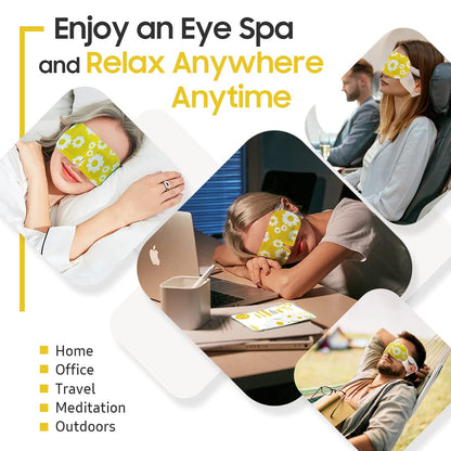 BeHoomi 20 Packs Steam Eye Mask, Heated Eye Mask Warm Compress for Eyes, Disposable Self Heating Steam Mask for Home, Sleep, Spa, Travel Essentials & Relaxation Gifts for Women (Lavender)