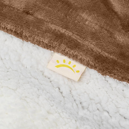 HOMLYNS LuxeHeat Heated Blanket Electric Blanket, Soft Flannel Sherpa Heated Throw, Heating Blanket with 5 Heat Settings, 3 hrs Timer Auto Shut Off (50x60 inches, Purple), Only for 120V Voltage Use
