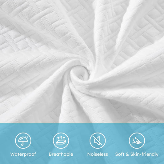 Cozymaker Queen Size 100% Waterproof Mattress Protector with Deep Pockets