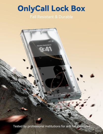 Portable Phone Lock Box, US Patented Magnetic Cell Phone Jail, Transparent Visible Calls Anti-Distraction Lock Case for iPhone Android, Students Exam Museum Anti Unauthorized Photography