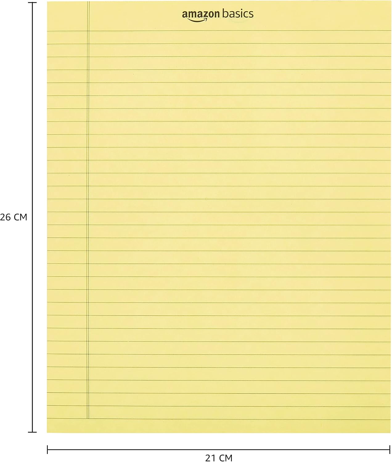 Amazon Basics Wide Ruled Lined Writing Note Pads for Office Supplies, 8.5" x 11.75", White, 12-Pack of 50 Perforated Sheets