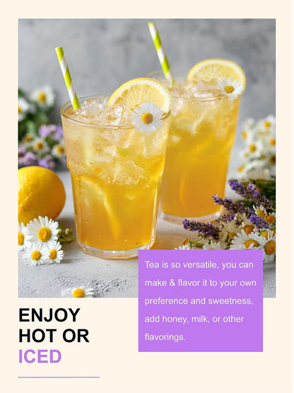 TeeLux Chamomile Lavender Tea Bags, Delicate Floral Aroma, 100 Count