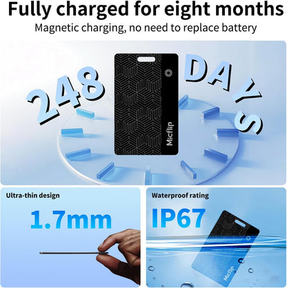 2026 MFi Certified Wallet Tracker Card, Works with Apple Find My