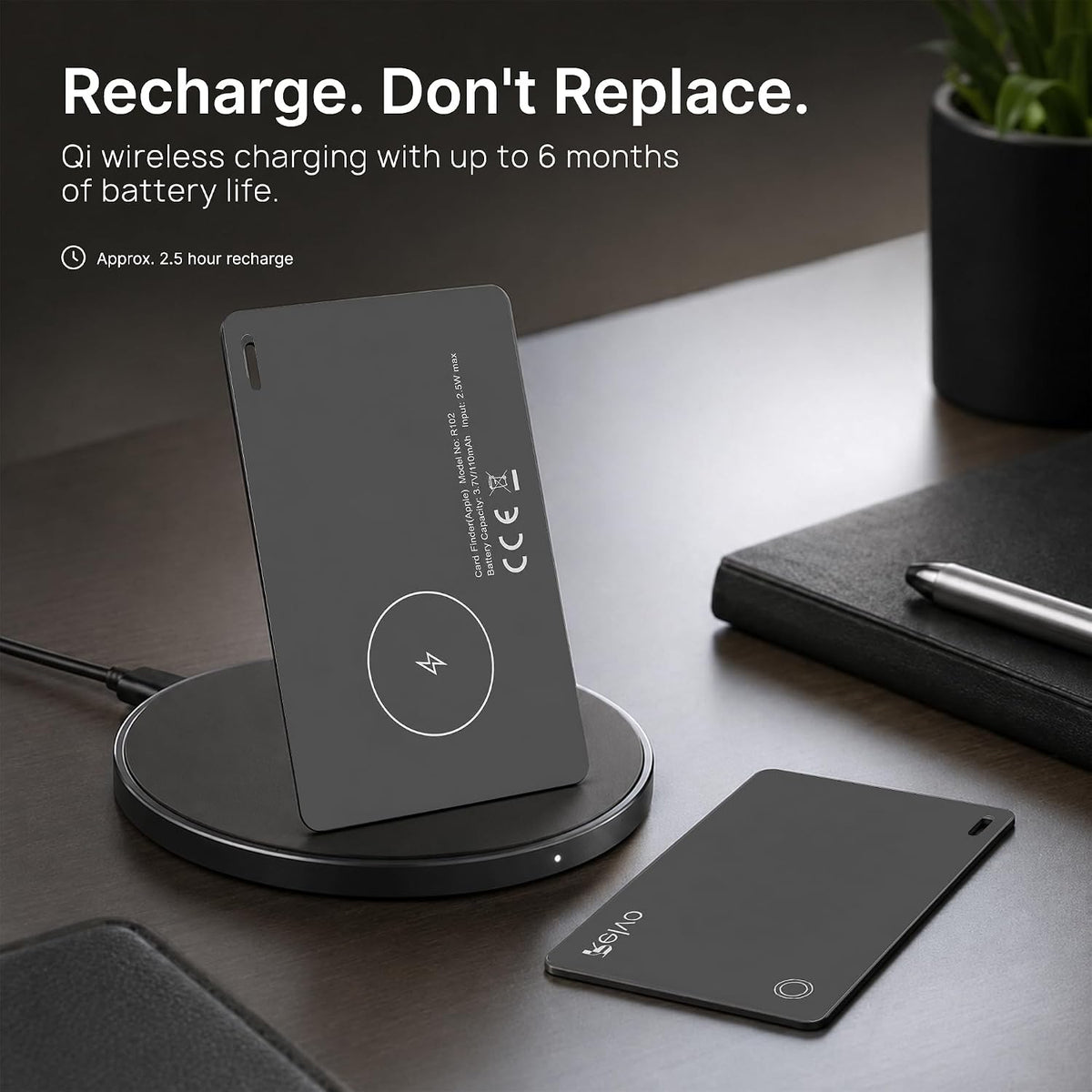 Apple find My Wallet Tracker Card, Apple Wallet Airtag Card, Slim Rechargeable Finder for Wallets, Bags, Passport Holders and Everyday Essentials