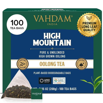 VAHDAM High Mountain Oolong Teabags(100 Count)High Grown, In Pyramid Teabag