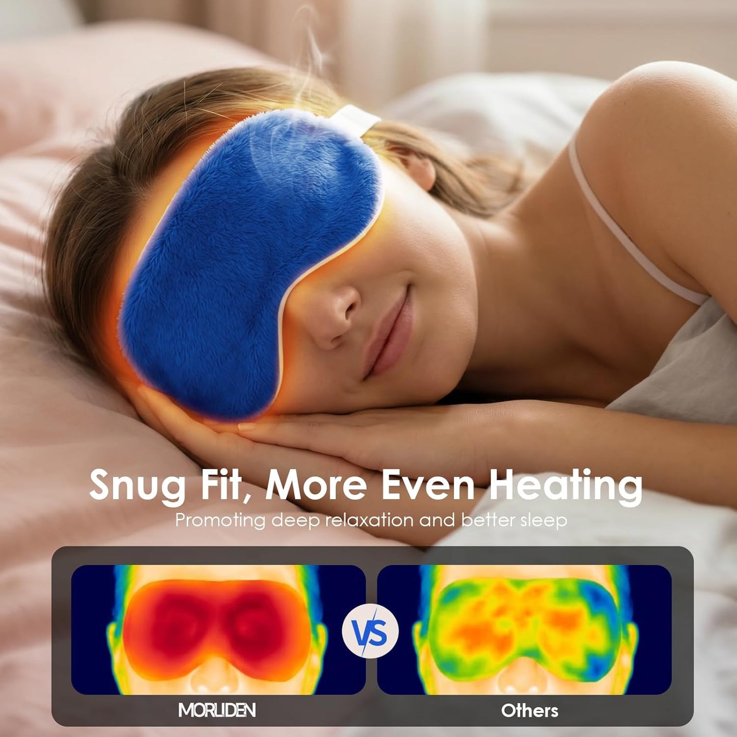 Heated Eye Mask for Dry Eyes, Steam Warm Compress for Stye Eye Treatment, Relieve, Hot Compress, Moist Heat Mask for Blepharitis (Steel Grey)