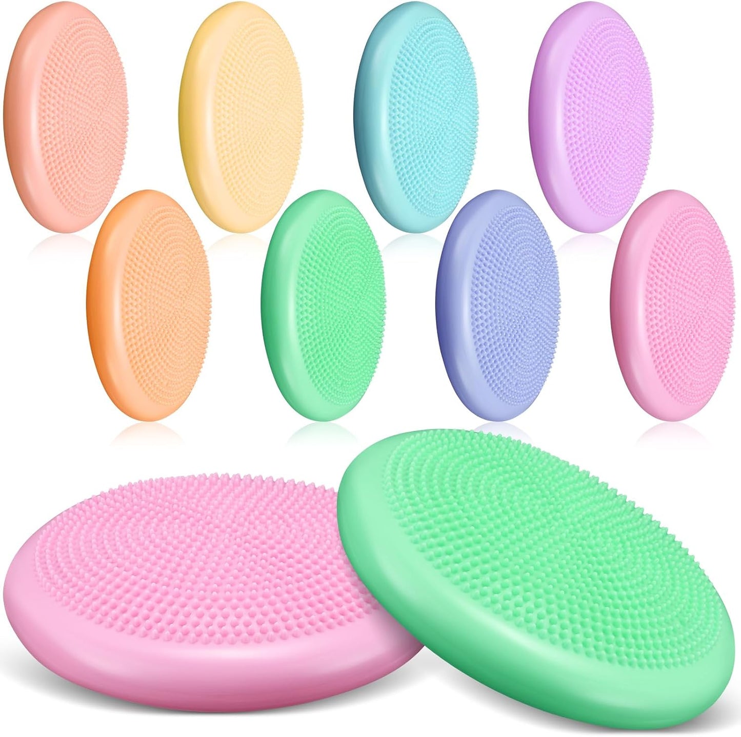 Libima 8 Pcs Wiggle Seat for Sensory Kids Flexible Wobble Cushion Non Slip Balance Disc for Adults Core Strength Physical Exercise Improve Posture School Home Office