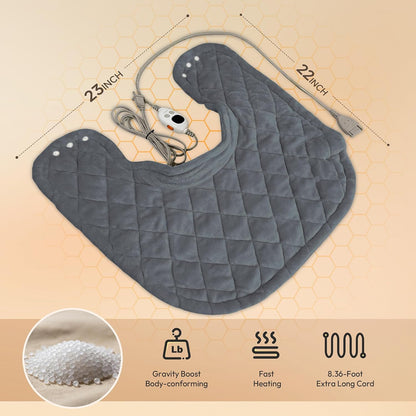 GOTCOZY Heating Pad 12"x24" for Back Pain Relief & Cramps(Rose)